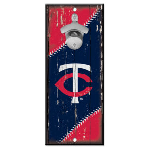 WinCraft Minnesota Twins 5" x 11" Bottle Opener Wood Sign