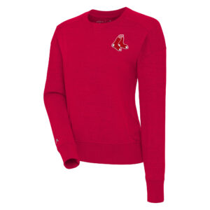 Women's Antigua Red Boston Red Sox Forward Fleece Pullover Sweatshirt