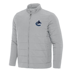 Men's Antigua Gray Vancouver Canucks Swelter Full-Zip Puffer Jacket