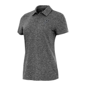 Women's Antigua Heather Black San Antonio Spurs Matter Polo