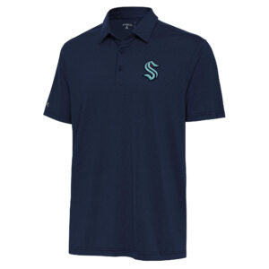 Men's Antigua  Deep Sea Blue Seattle Kraken Whirl Polo