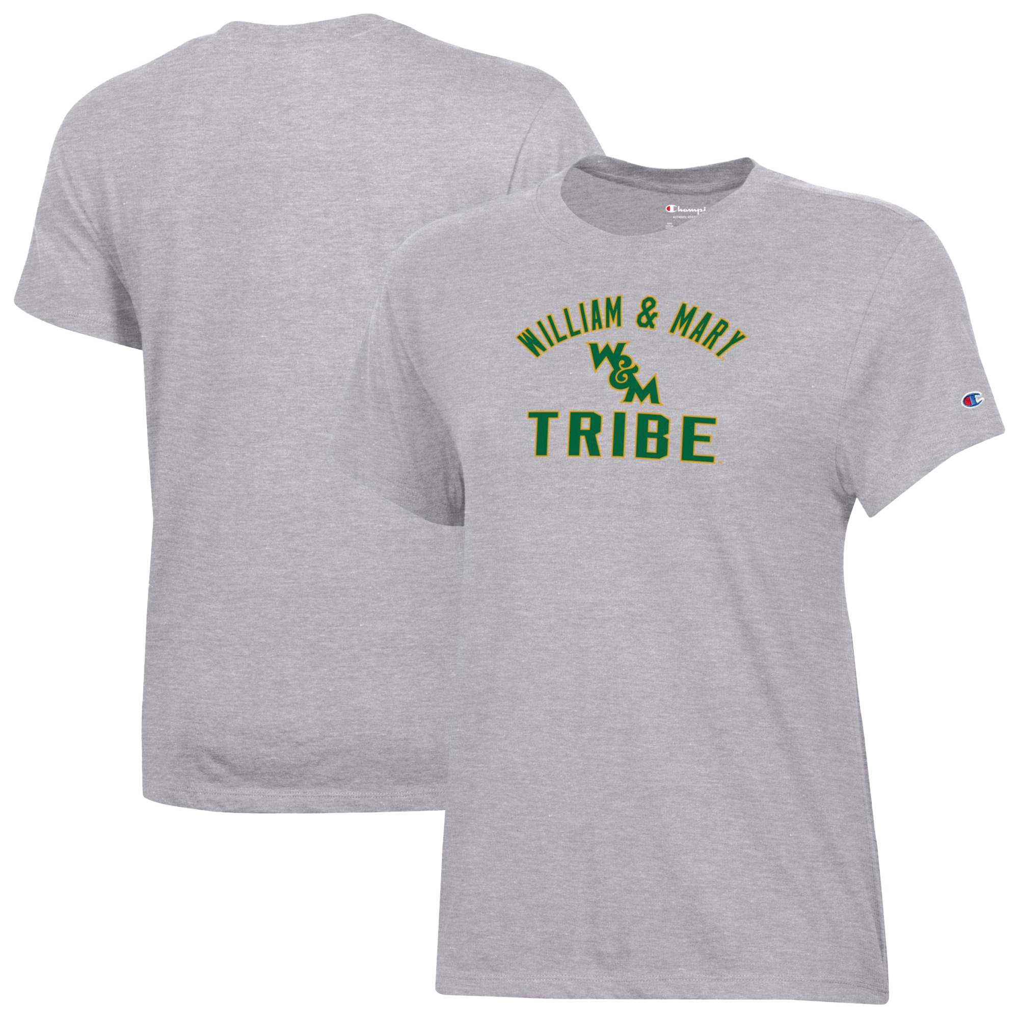 Women's Champion Gray William & Mary Tribe Core T-Shirt