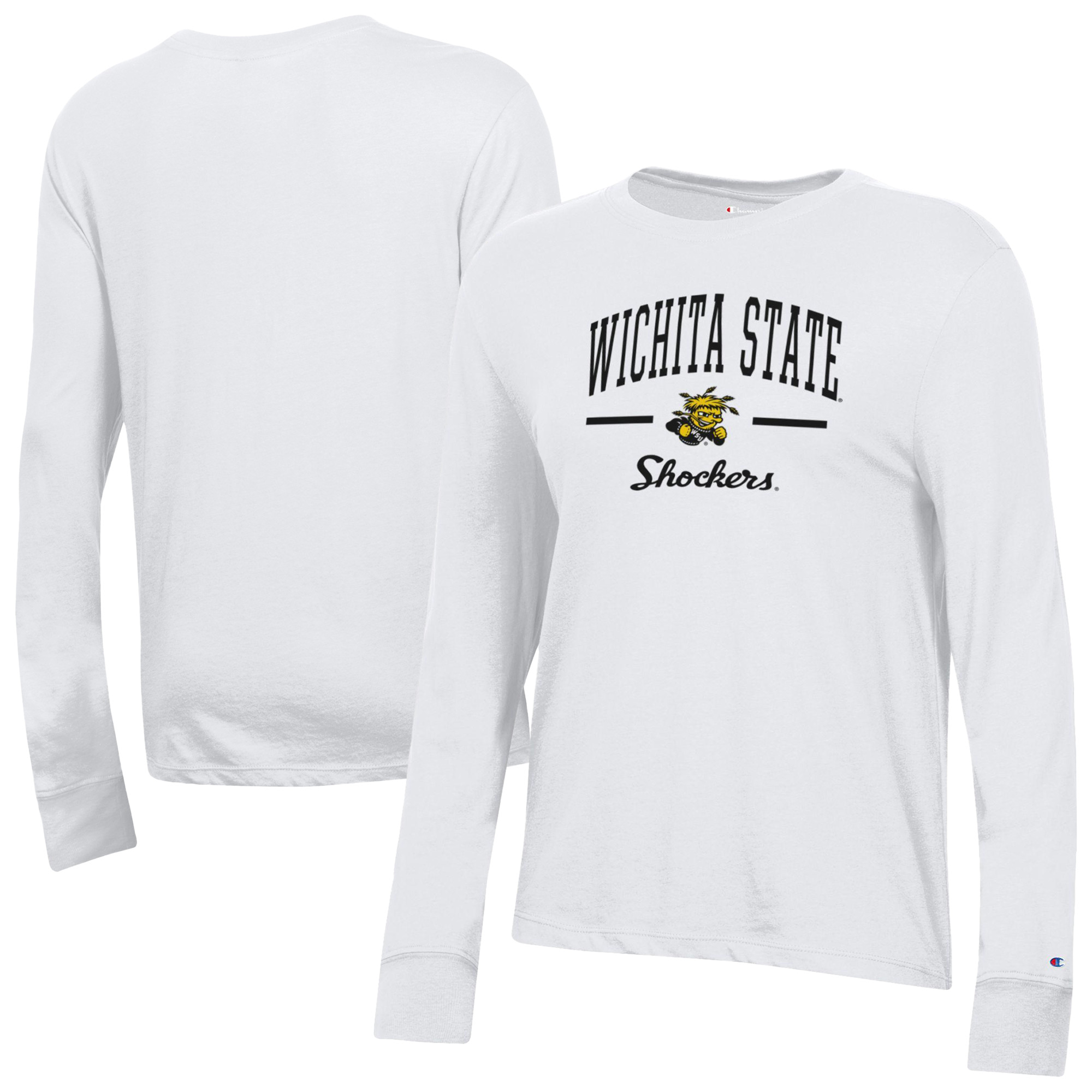 Women's Champion White Wichita State Shockers Core Long Sleeve T-Shirt