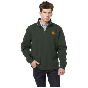 Men's League Collegiate Wear  Green Baylor Bears Essentials Fleece 2.0 Quarter-Zip Jacket