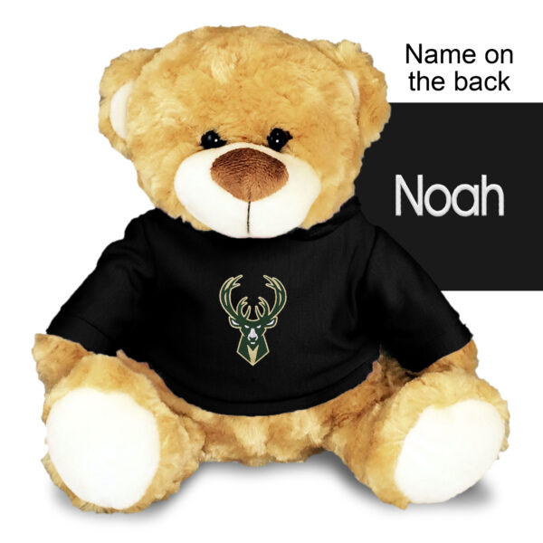 Black Milwaukee Bucks Personalized 10'' Plush Bear