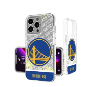 Golden State Warriors Personalized Stripe iPhone Glitter Case