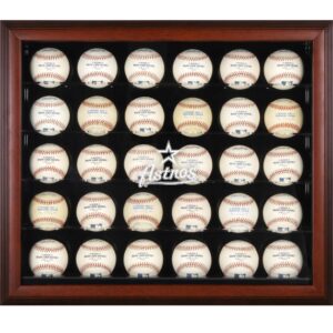 Houston Astros Logo Mahogany Framed 30-Ball Display Case