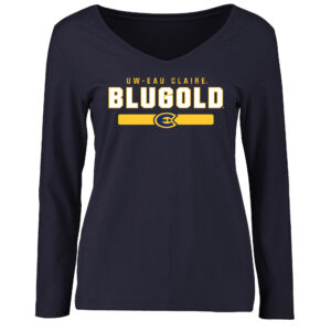 Women's Navy Wisconsin Eau Claire Blugolds Team Strong Long Sleeve T-Shirt