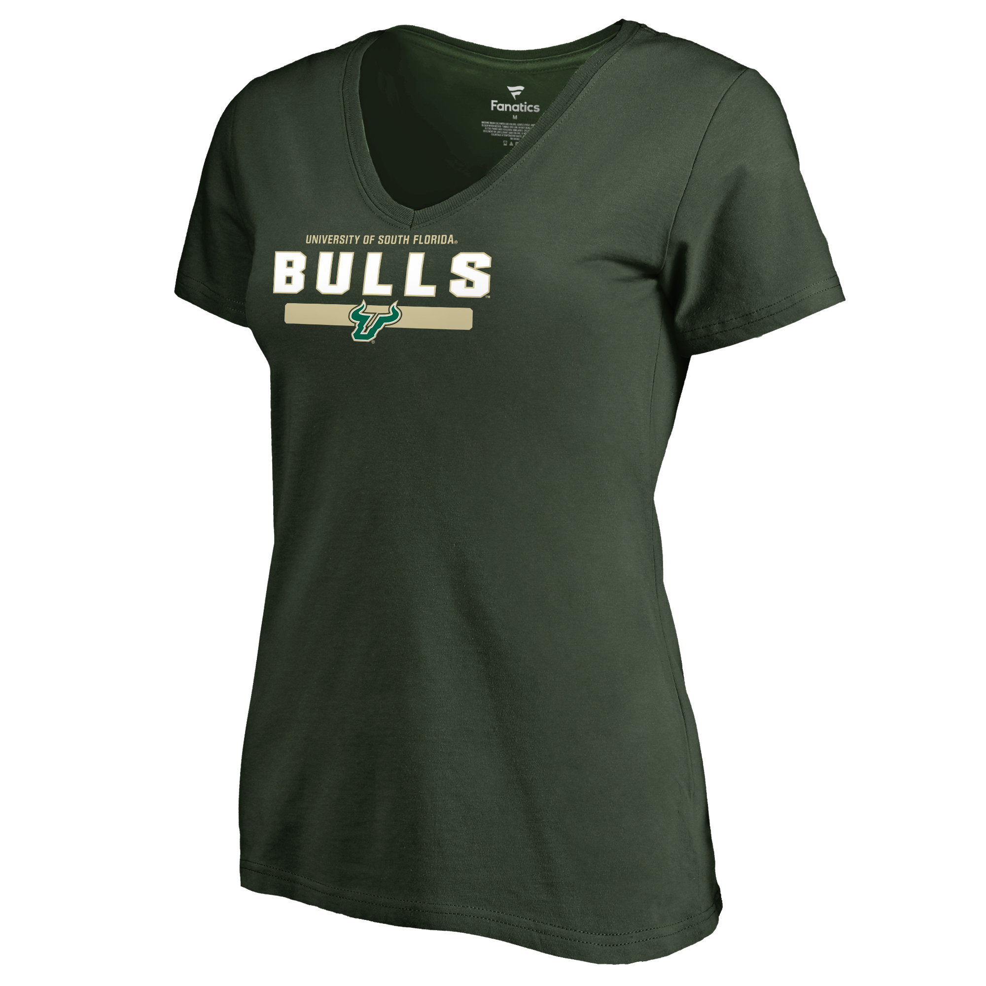 Women's Green South Florida Bulls Team Strong V-Neck T-Shirt