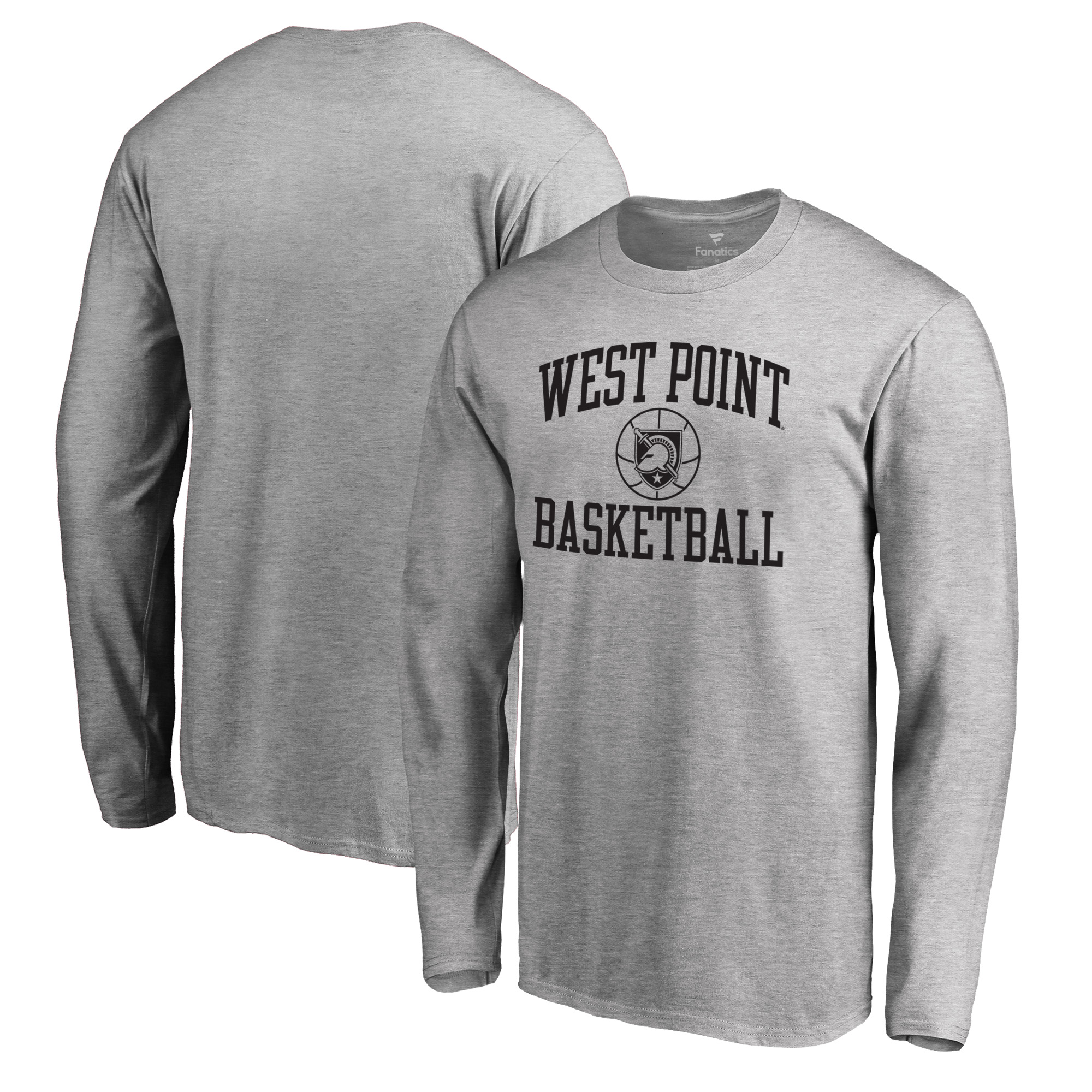 Men's Heathered Gray Army Black Knights In Bounds Long Sleeve T-Shirt - Image 2