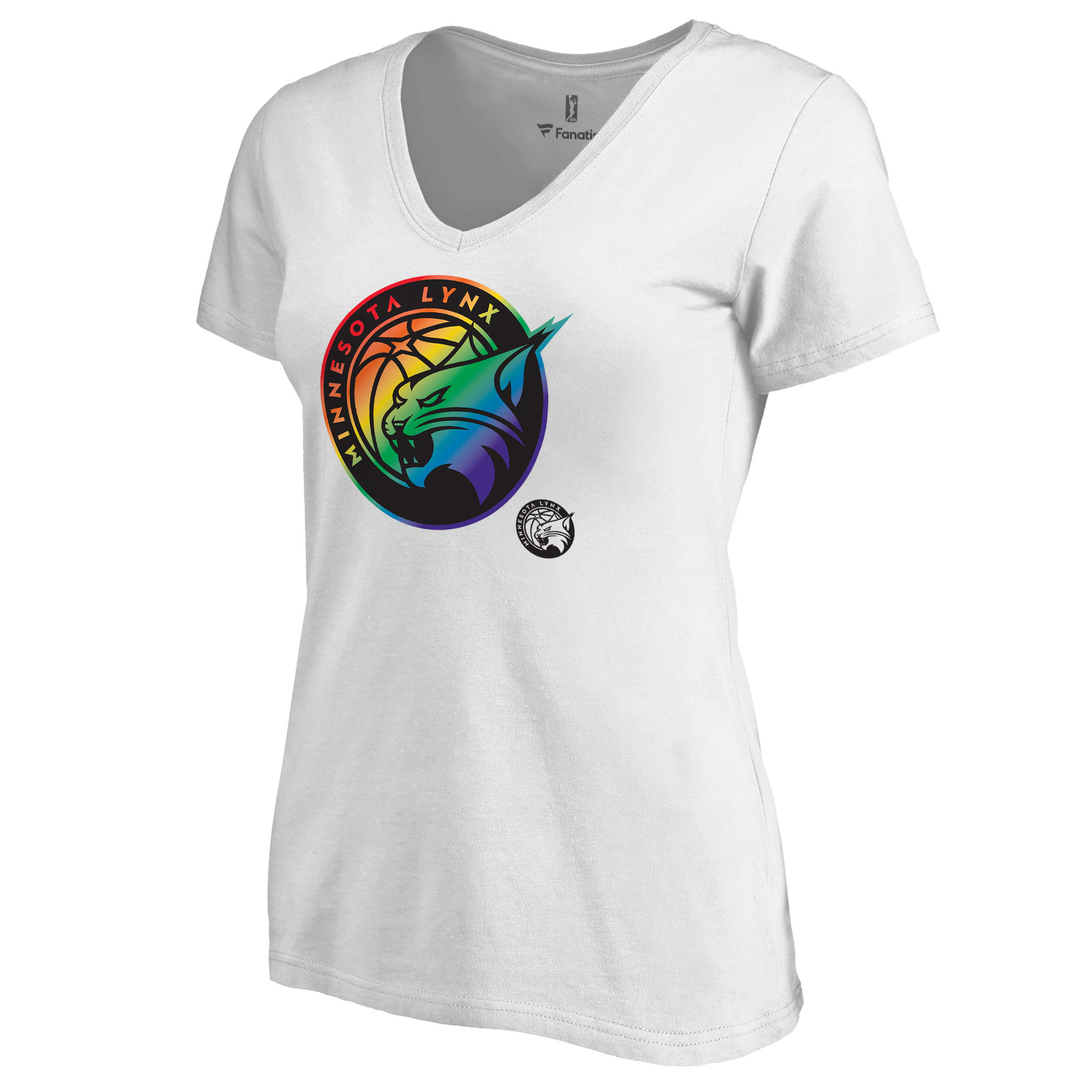 Women's White Minnesota Lynx Team Pride V-Neck T-Shirt