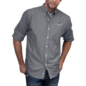 Men's Black/White Providence Friars NCAA Gingham Button-Down Check Shirt