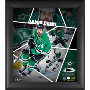Jamie Benn Dallas Stars Framed 15'' x 17'' Impact Player Collage with a Piece of Game-Used Puck - Limited Edition of 500