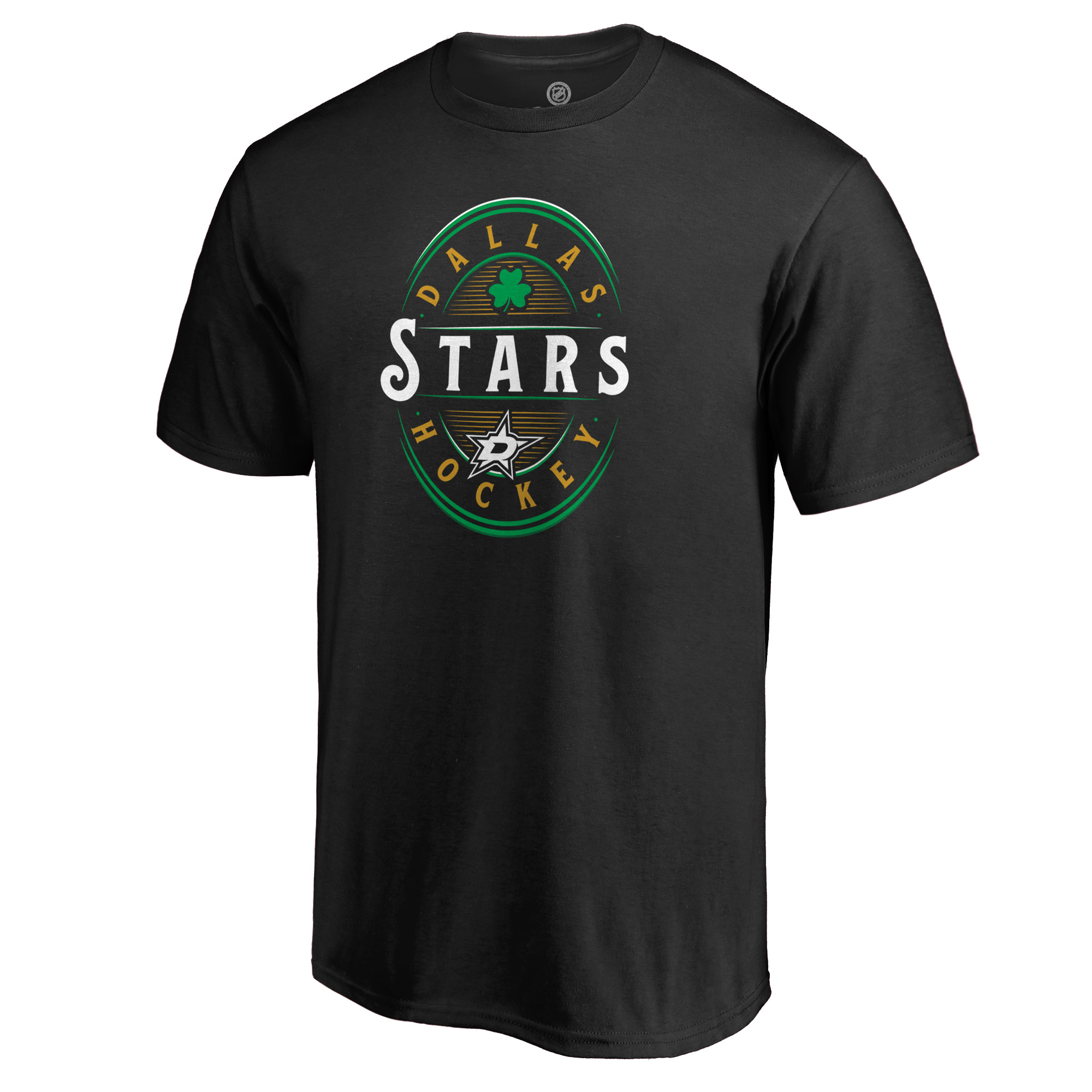 Men's Black Dallas Stars St. Patrick's Day Forever Lucky T-Shirt