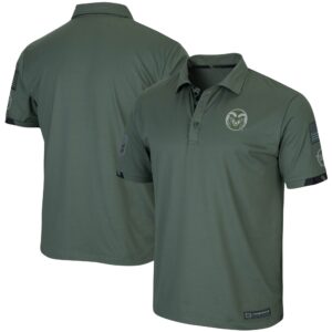 Men's Colosseum Green Colorado State Rams OHT Military Appreciation Echo Polo