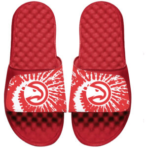 ISlide Red Atlanta Hawks Tie Dye Slide Sandals