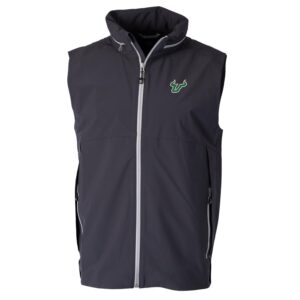 Men's Cutter & Buck Charcoal South Florida Bulls Vapor Full-Zip Vest