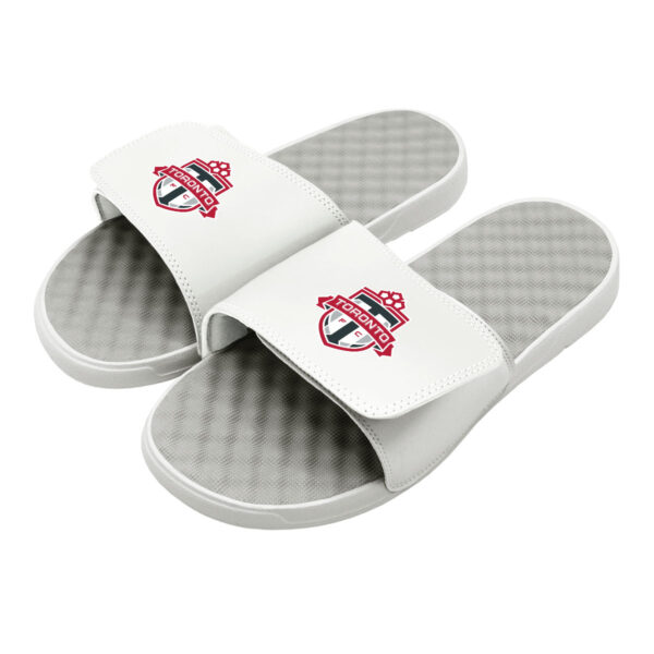 Youth ISlide White/Gray Toronto FC Primary Logo Slide Sandals