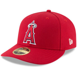 Men's New Era Red Los Angeles Angels 60th Anniversary Authentic Collection On-Field Low Profile 59FIFTY Fitted Hat