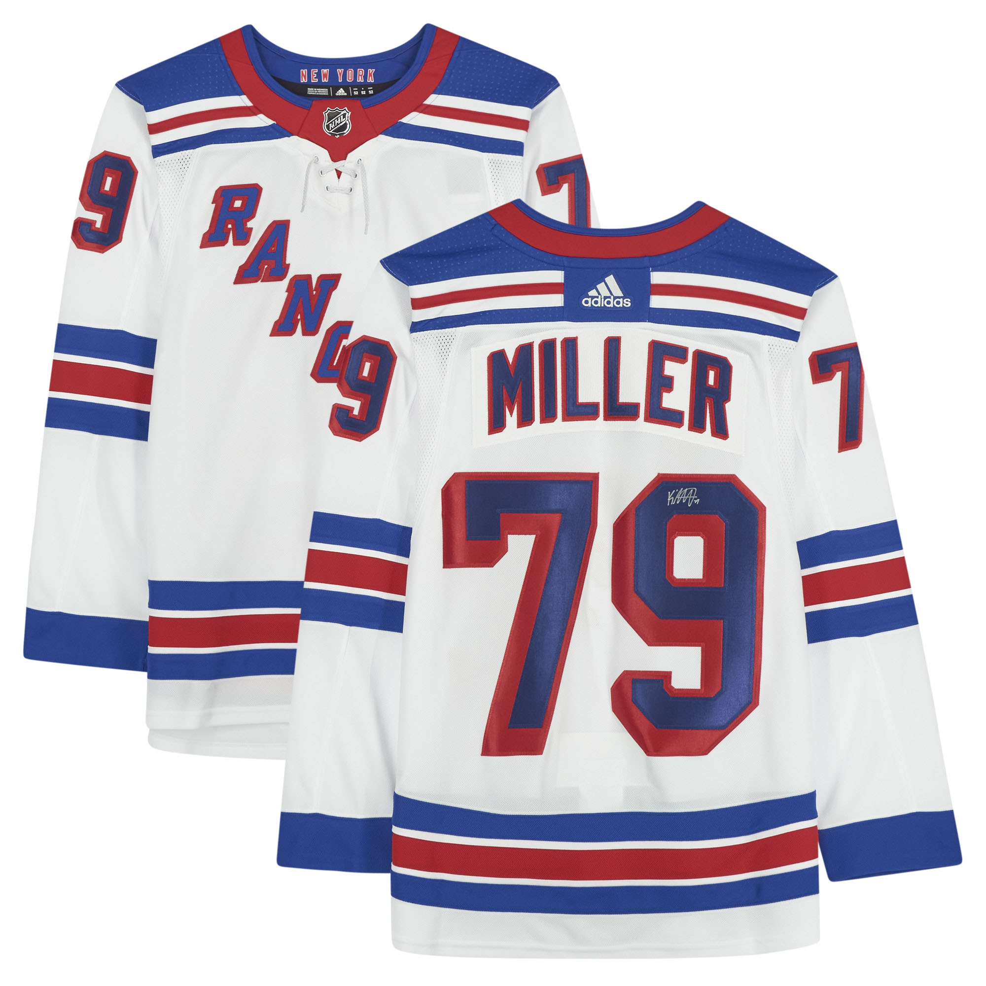 K'Andre Miller New York Rangers Autographed adidas 2020-21 Reverse Retro Authentic Jersey - Image 6