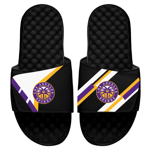 Youth ISlide Black Los Angeles Sparks Varsity Jacket Slide Sandals