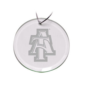 North Carolina A&T Aggies 3'' Glass Round Ornament