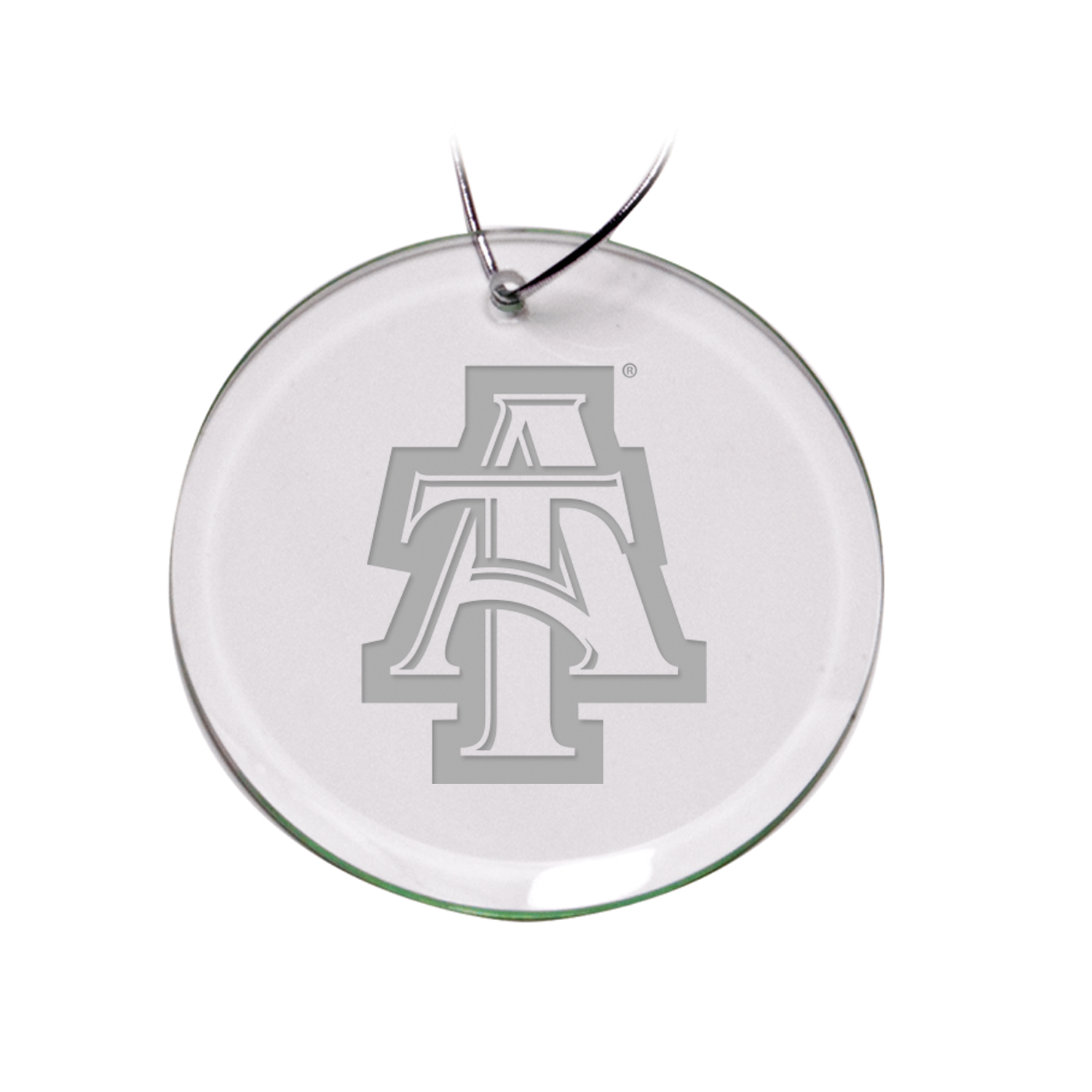 North Carolina A&T Aggies 3'' Glass Round Ornament