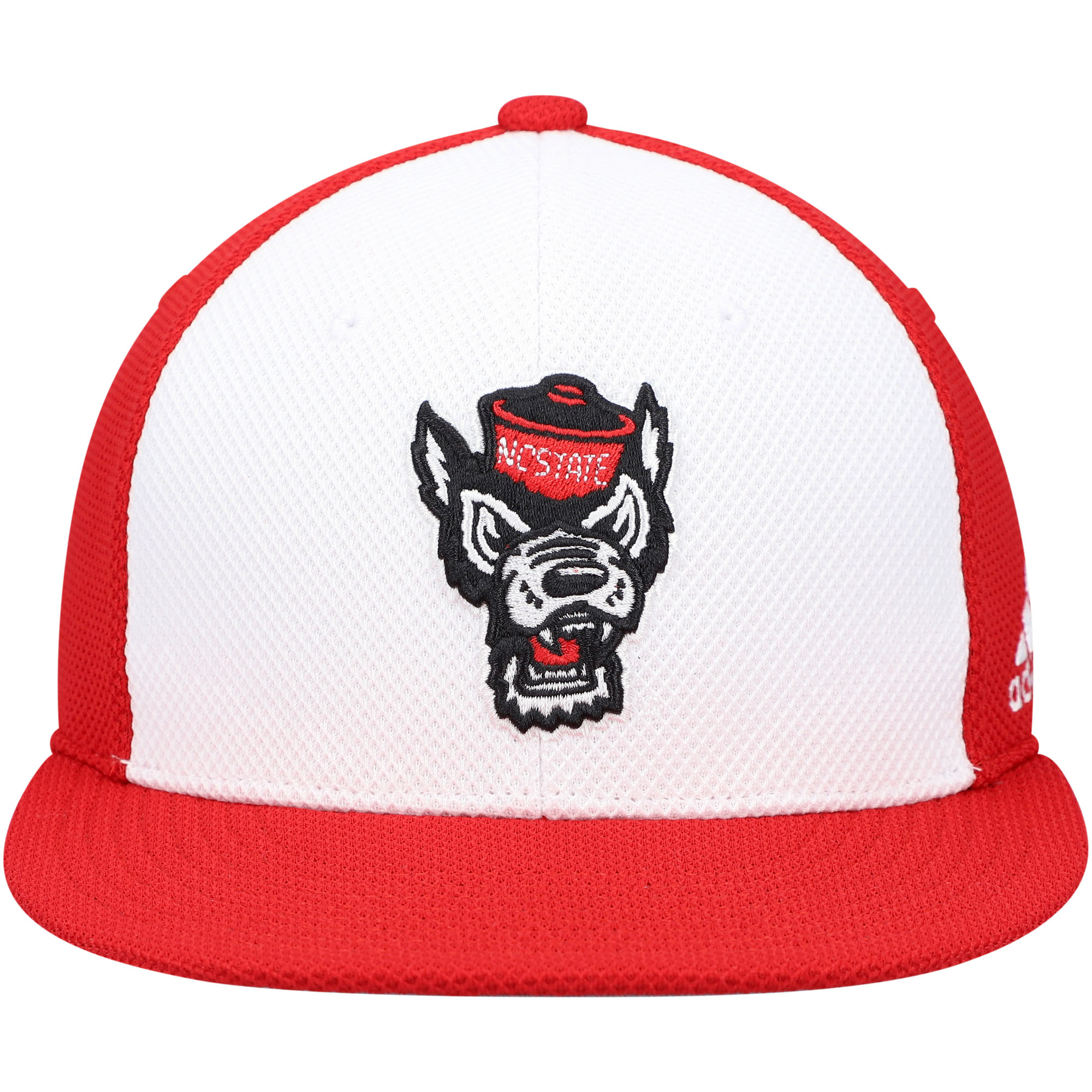Men's adidas White NC State Wolfpack On-Field Baseball Fitted Hat - Image 9