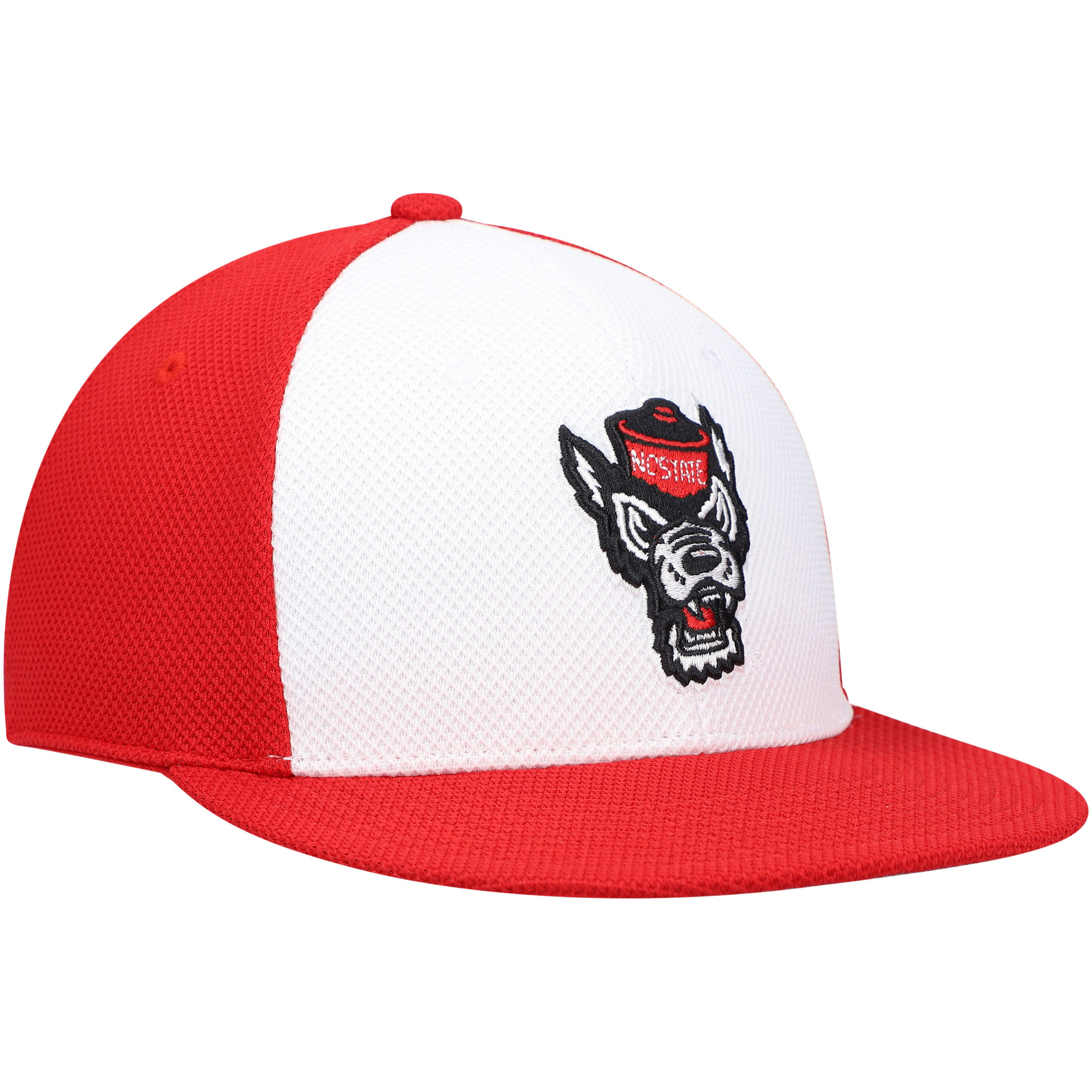 Men's adidas White NC State Wolfpack On-Field Baseball Fitted Hat - Image 4