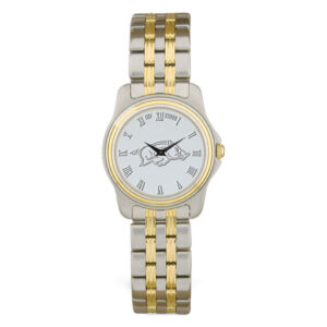 Women's Silver/Gold Arkansas Razorbacks Two-Tone Wristwatch