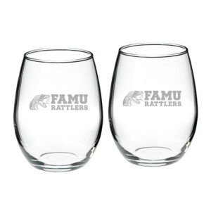 Florida A&M Rattlers 2-Piece 21oz. Stemless Wine Glass Set