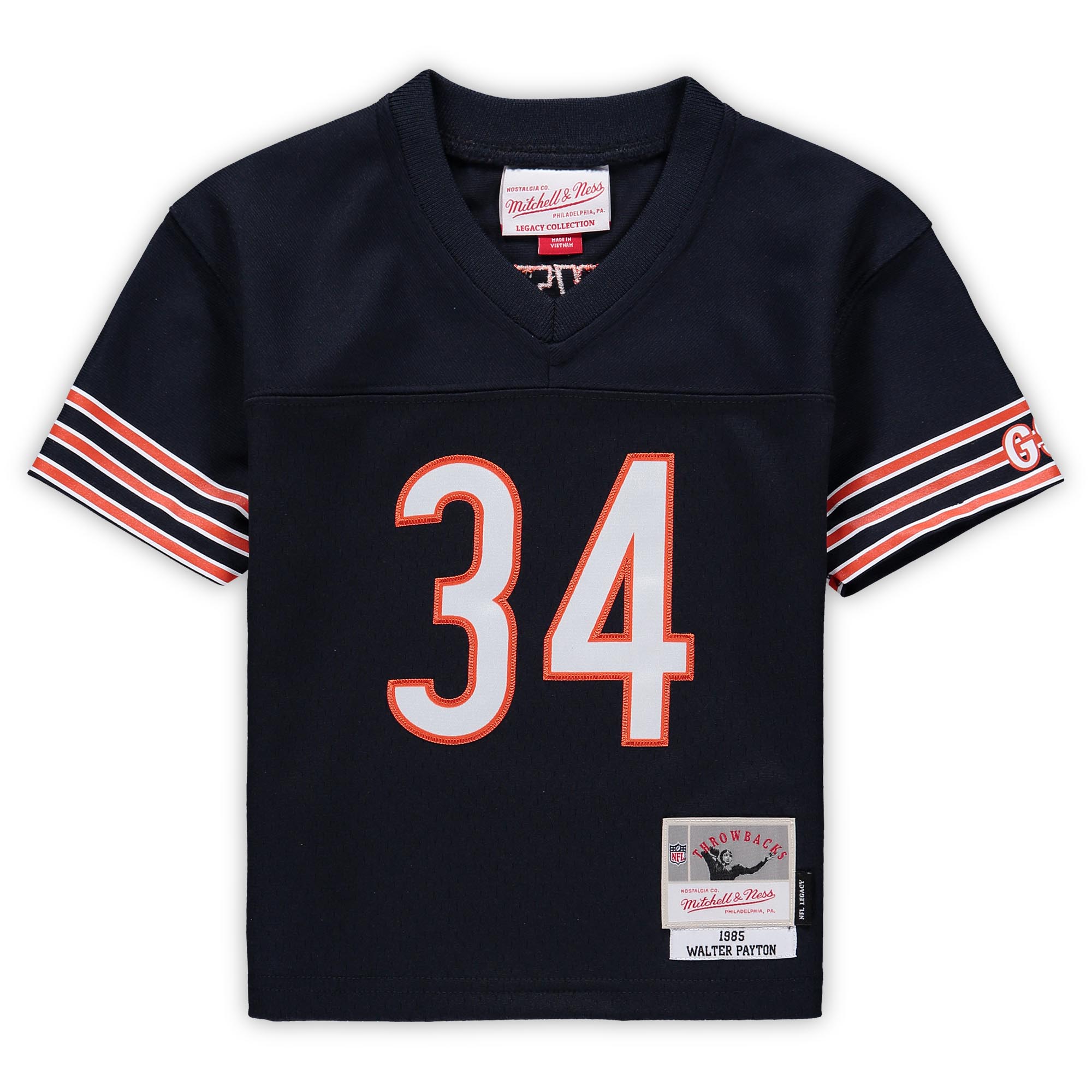 Toddler Mitchell & Ness Walter Payton Navy Chicago Bears 1985 Retired Legacy Jersey - Image 3