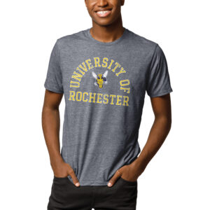 Men's League Collegiate Wear Heathered Navy Rochester Yellow Jackets Reclaim T-Shirt