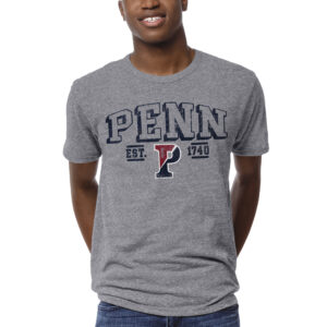 Men's League Collegiate Wear Heather Gray Pennsylvania Quakers Victory Falls Tri-Blend T-Shirt