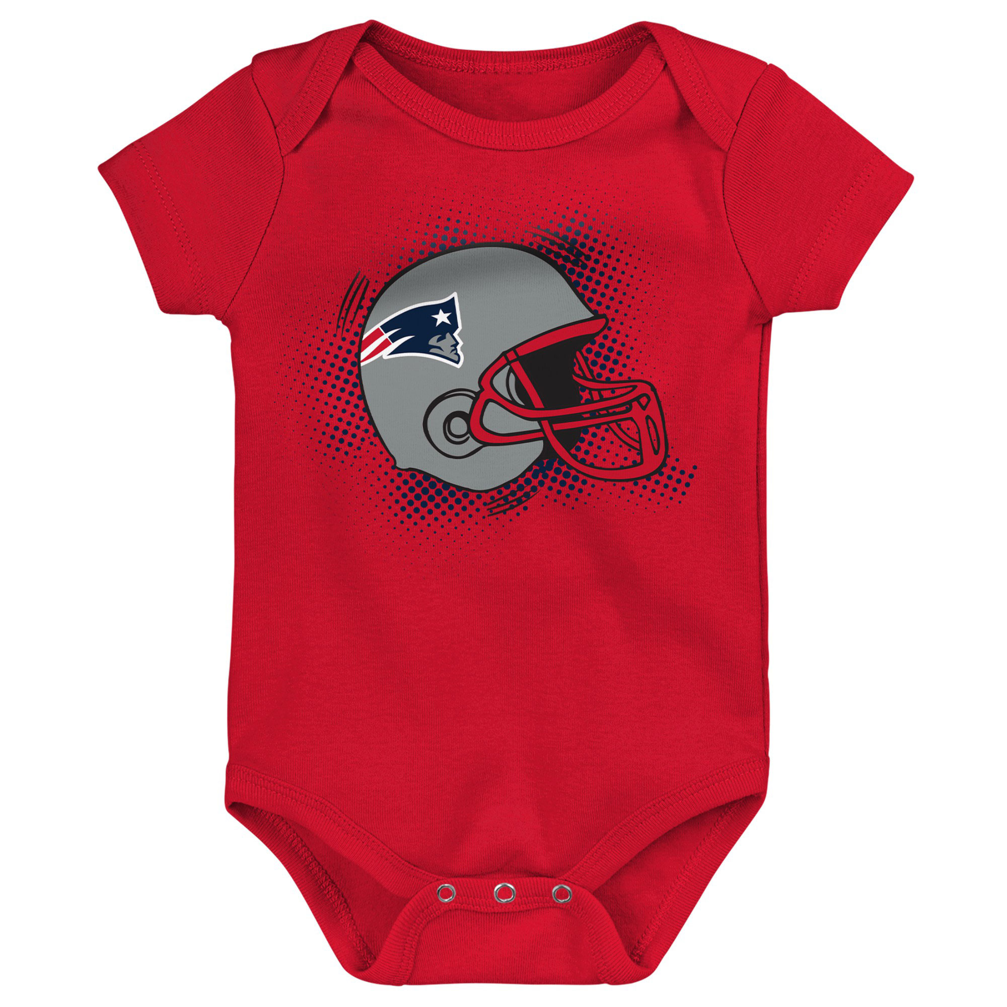 Infant Navy/Red/Heathered Gray New England Patriots 3-Pack Game On Bodysuit Set - Image 11