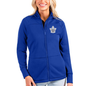 Women's Antigua Blue Toronto Maple Leafs Links Full-Zip Golf Jacket
