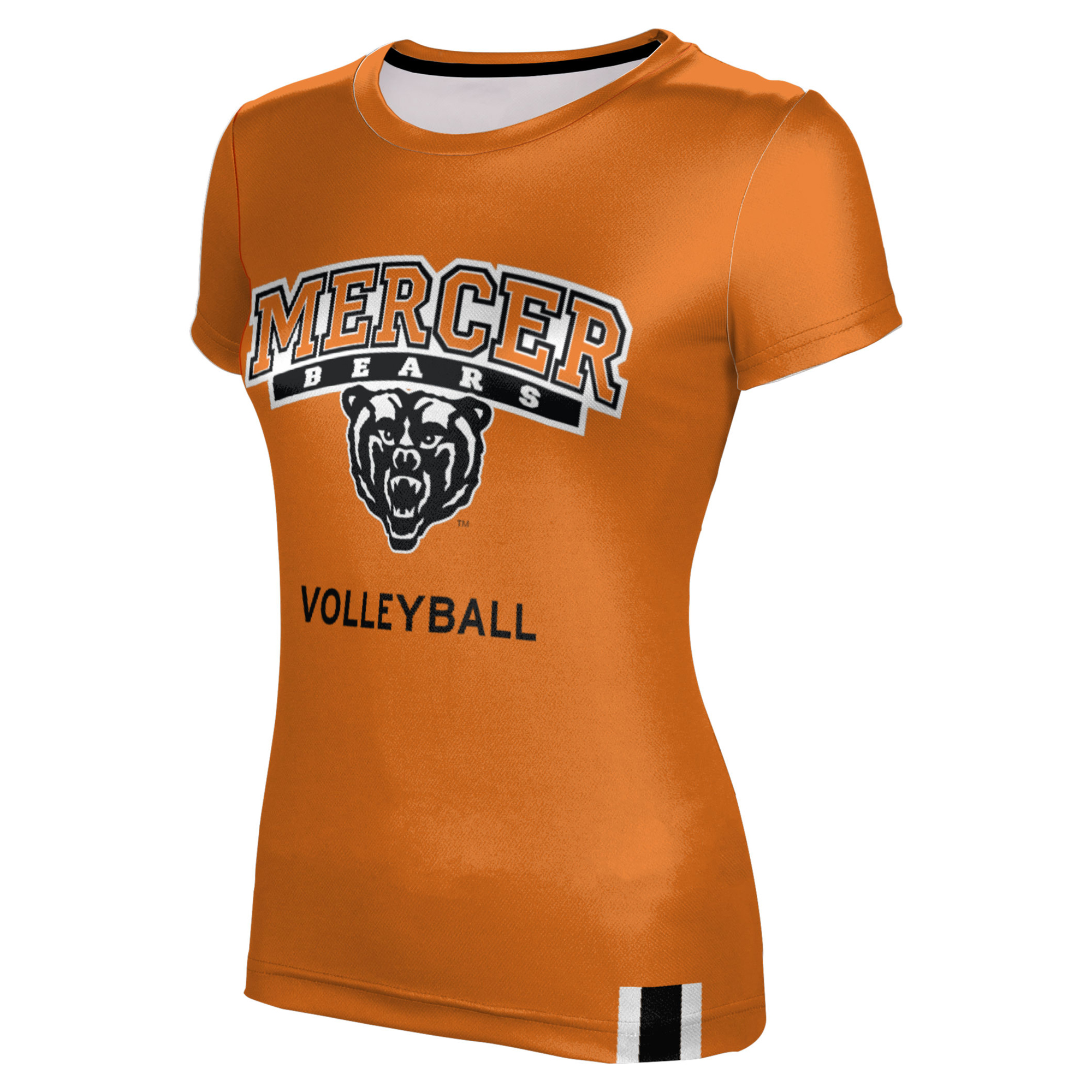 Women's Orange Mercer Bears Volleyball T-Shirt - Image 6