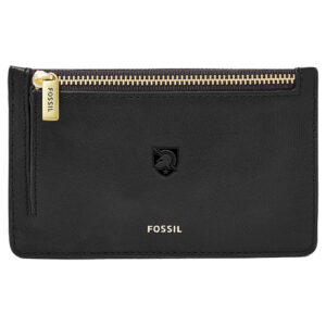 Women's Fossil Black Army Black Knights Leather Logan Card Case