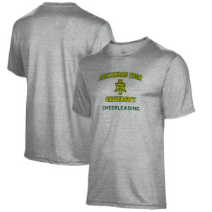 Men's Gray Arkansas Tech Cheerleading Name Drop T-Shirt