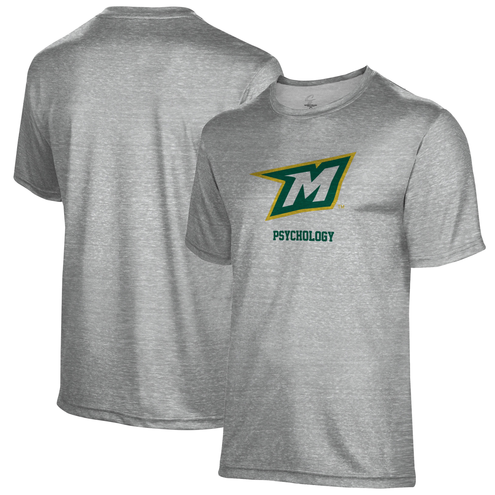 Men's Gray McDaniel Green Terror Psychology Name Drop T-Shirt - Image 2