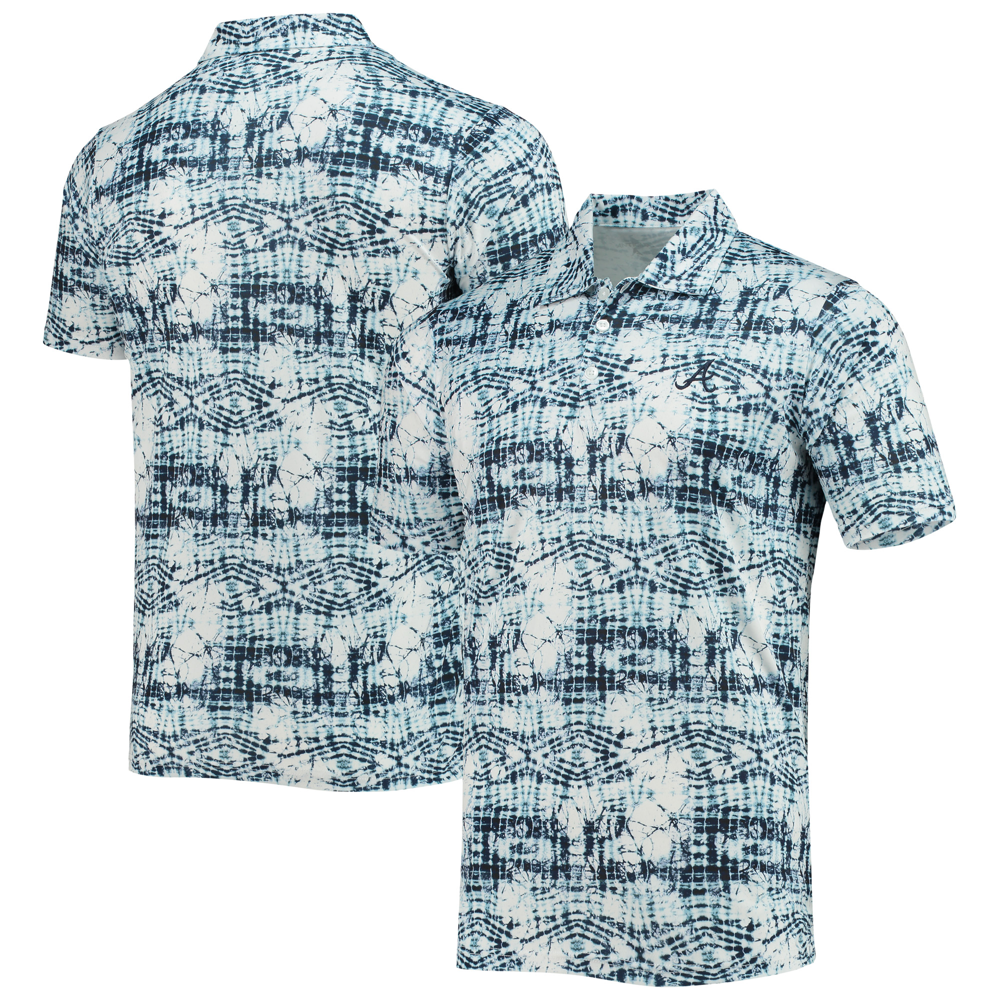 Men's Antigua Navy Atlanta Braves Vivid Polo - Image 6