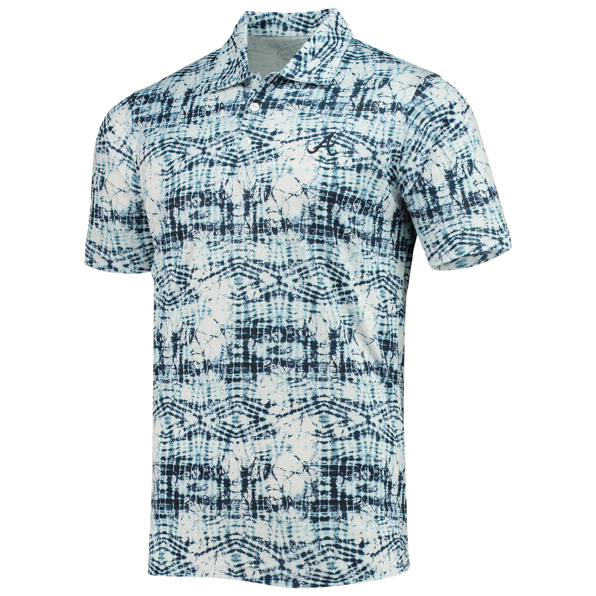 Men's Antigua Navy Atlanta Braves Vivid Polo - Image 3