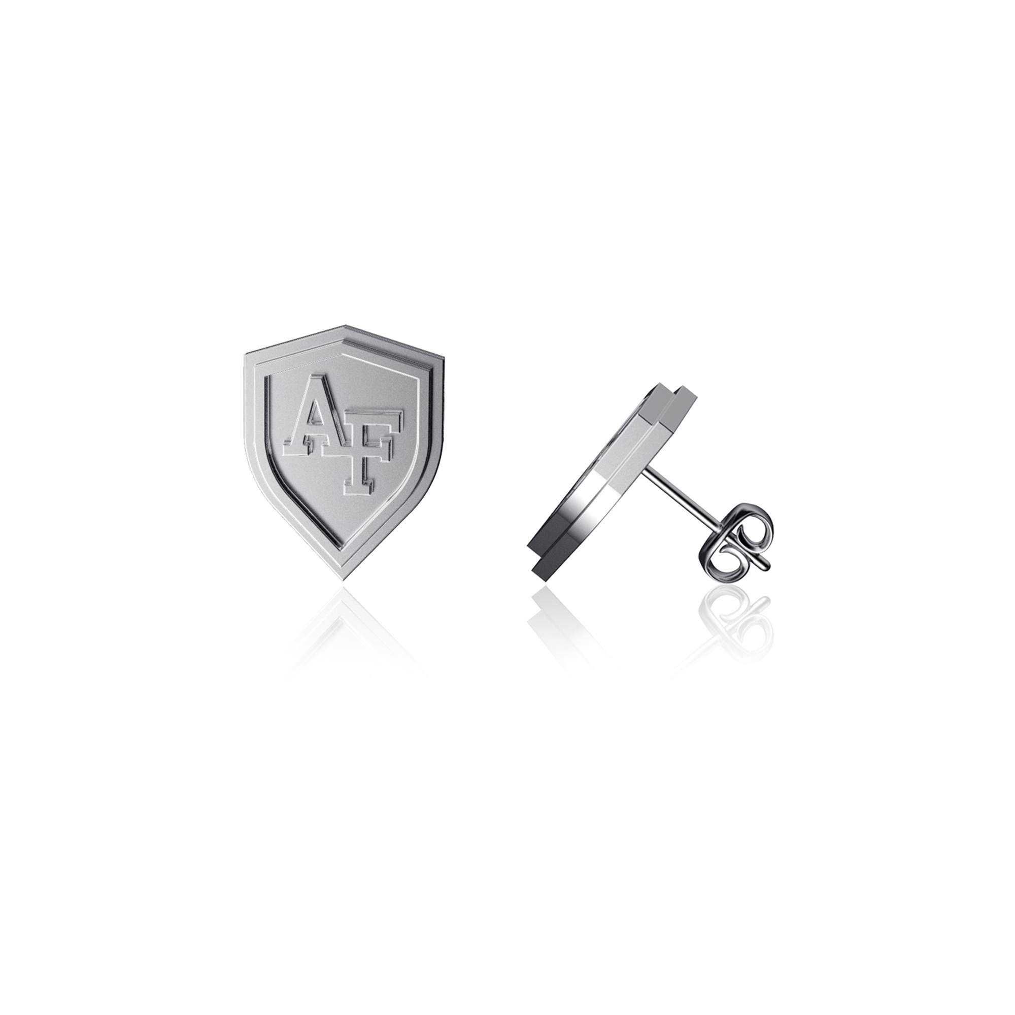 Dayna Designs Air Force Falcons Team Logo Silver Post Earrings
