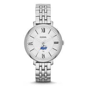 Women's Fossil Silver Nova Southeastern Sharks Jacqueline Stainless Steel Watch