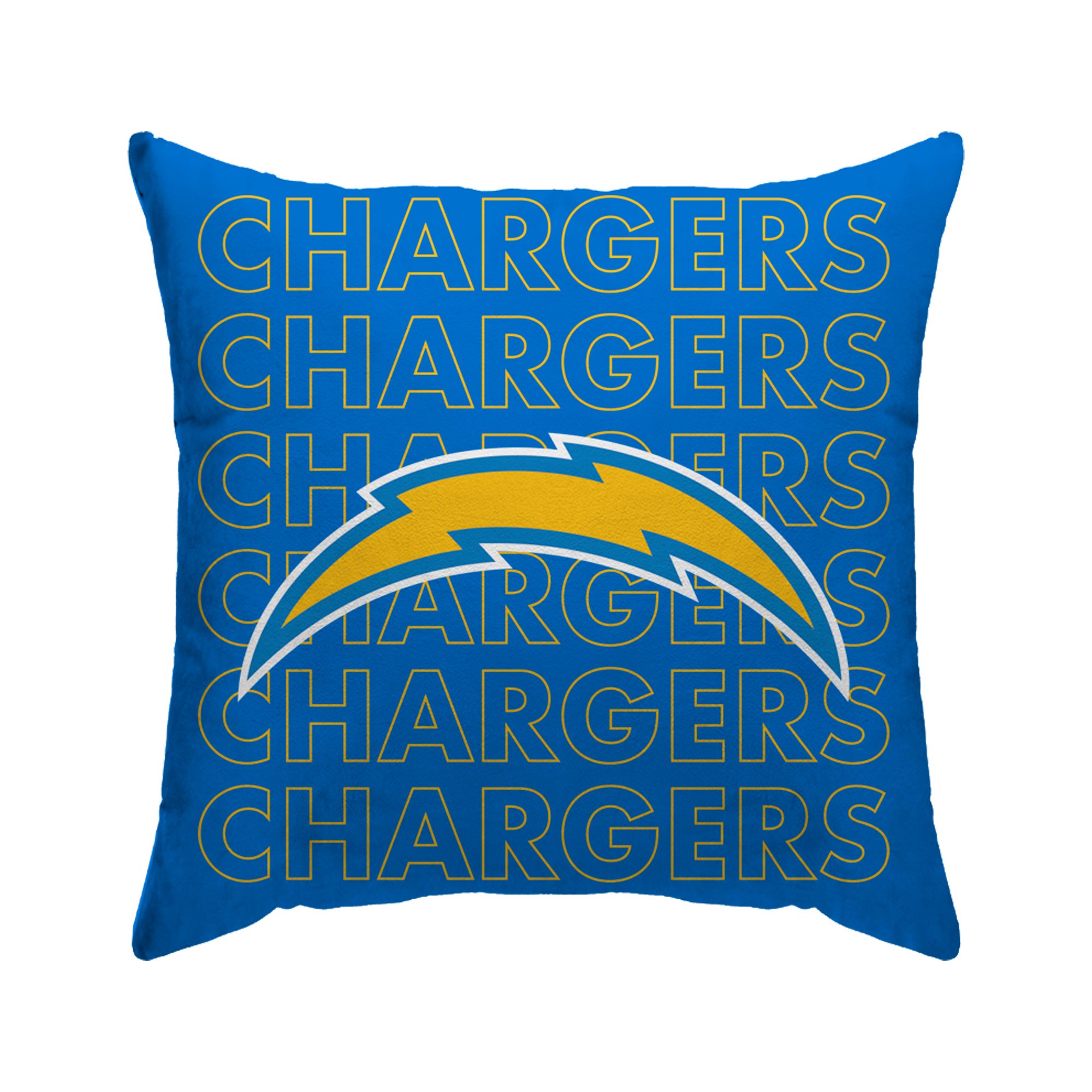 Los Angeles Chargers 18'' x 18'' Echo Wordmark Poly Span Décor Pillow