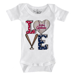 Infant Tiny Turnip White St. Louis Cardinals Baseball Love Bodysuit
