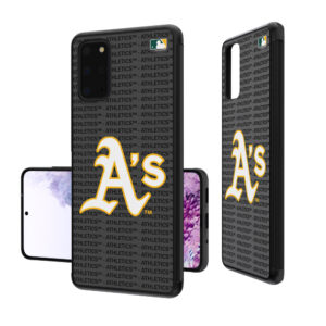 Oakland Athletics Galaxy Text Backdrop Design Bump Case