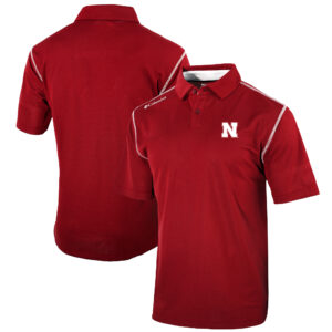 Men's Columbia Scarlet Nebraska Huskers Omni-Wick Shotgun Polo