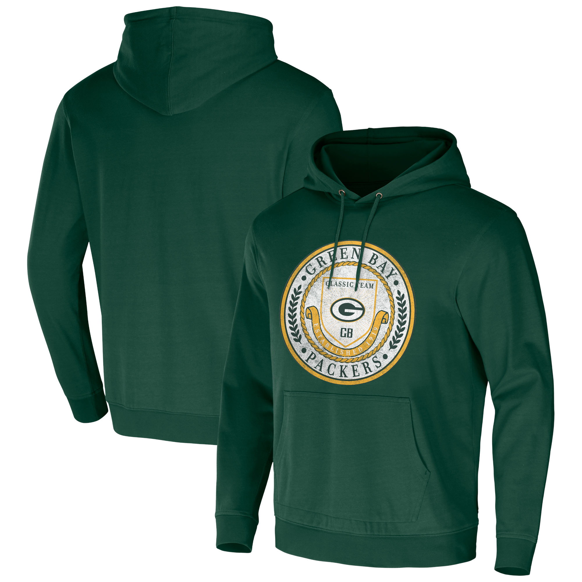 Men's NFL x Darius Rucker Collection by Fanatics Green Green Bay Packers Washed Pullover Hoodie