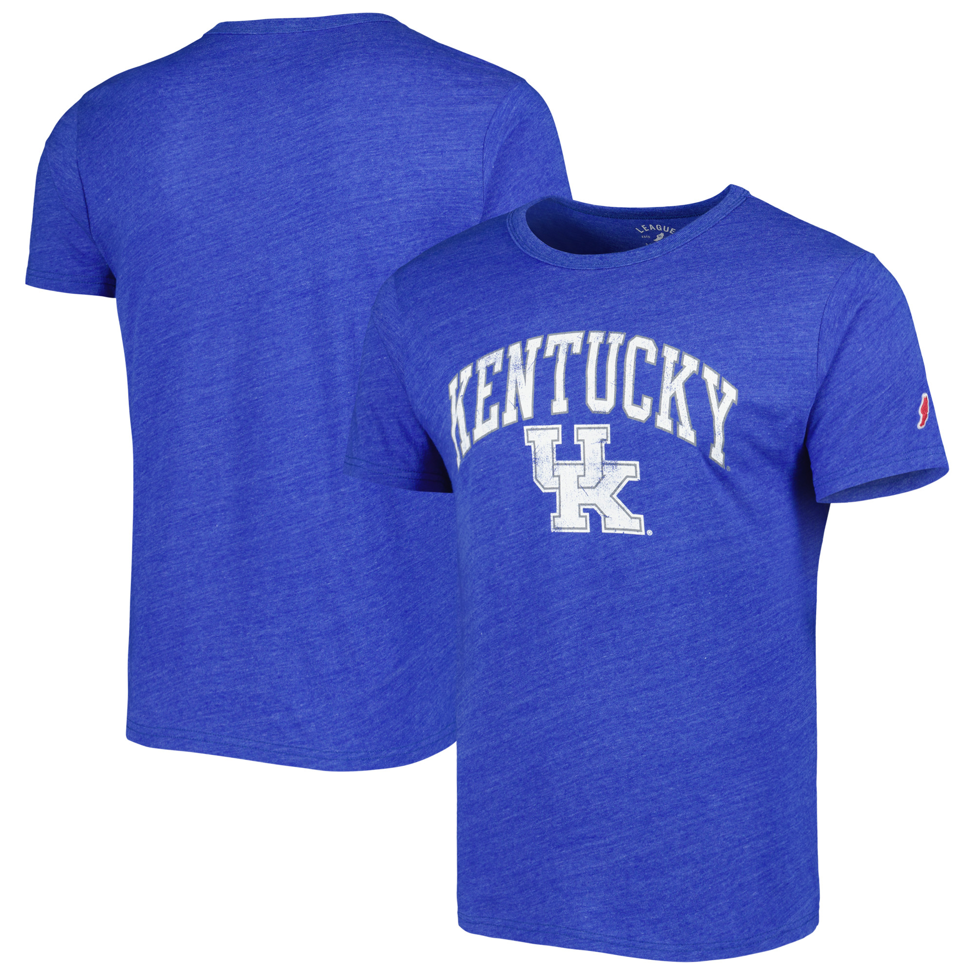 Men's League Collegiate Wear Heather Royal Kentucky Wildcats 1965 Arch Victory Falls Tri-Blend T-Shirt - Image 2